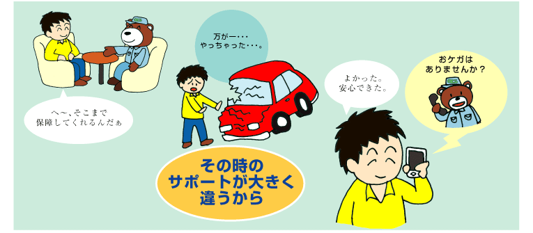 万が一の時のサポートが大きく違います